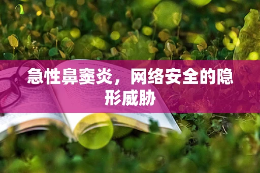 急性鼻窦炎，网络安全的隐形威胁