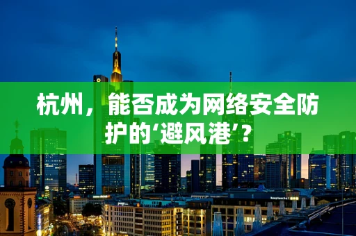 杭州，能否成为网络安全防护的‘避风港’？