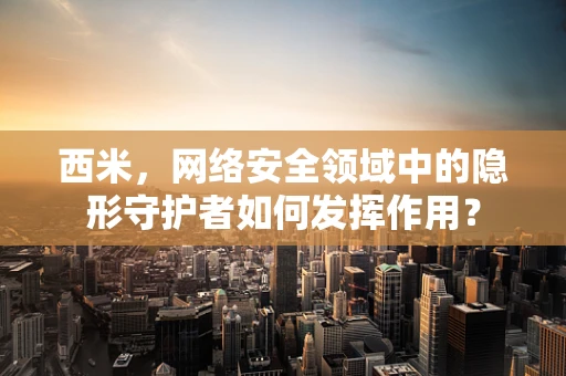 西米，网络安全领域中的隐形守护者如何发挥作用？