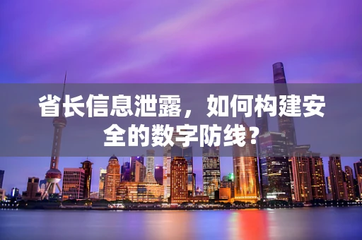 省长信息泄露，如何构建安全的数字防线？