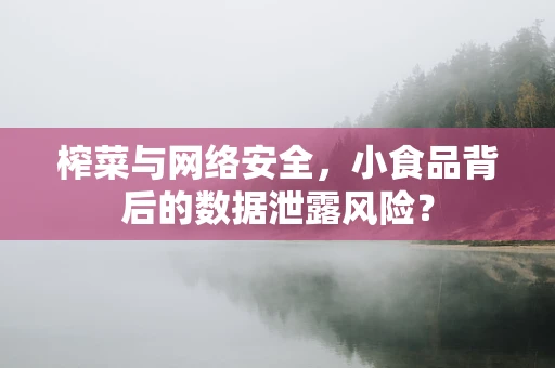 榨菜与网络安全，小食品背后的数据泄露风险？