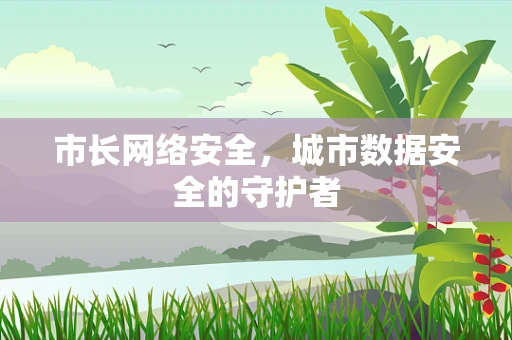 市长网络安全，城市数据安全的守护者
