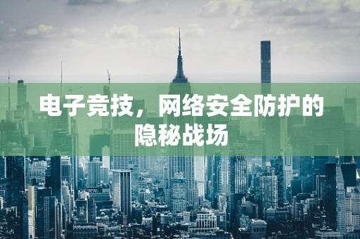 电子竞技，网络安全防护的隐秘战场