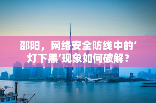 邵阳，网络安全防线中的‘灯下黑’现象如何破解？