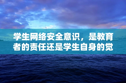 学生网络安全意识，是教育者的责任还是学生自身的觉醒？
