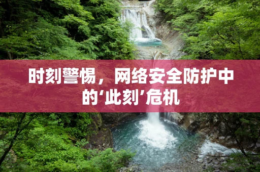 时刻警惕，网络安全防护中的‘此刻’危机