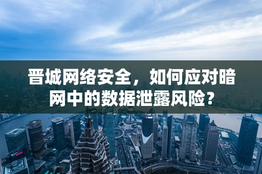 晋城网络安全，如何应对暗网中的数据泄露风险？