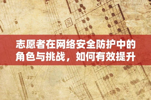 志愿者在网络安全防护中的角色与挑战，如何有效提升其防护能力？
