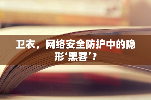 卫衣，网络安全防护中的隐形‘黑客’？
