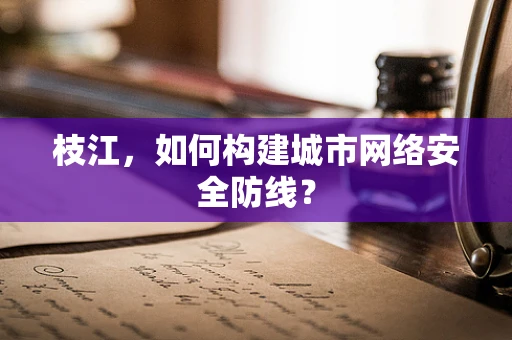 枝江，如何构建城市网络安全防线？