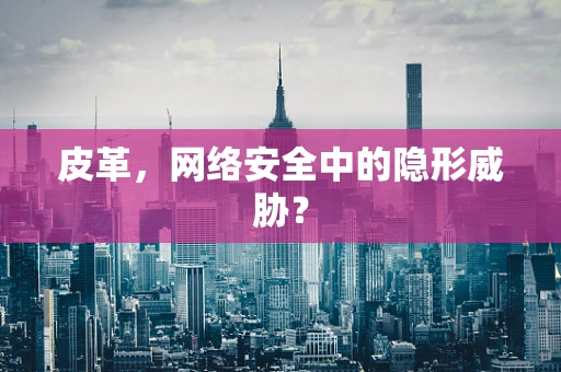 皮革，网络安全中的隐形威胁？