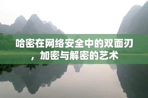 哈密在网络安全中的双面刃，加密与解密的艺术
