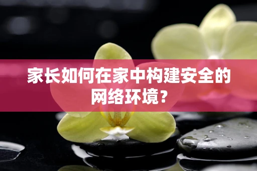 家长如何在家中构建安全的网络环境？