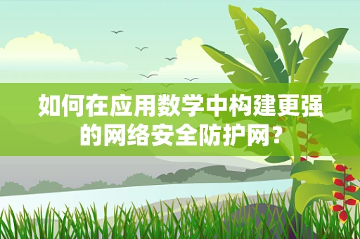 如何在应用数学中构建更强的网络安全防护网？