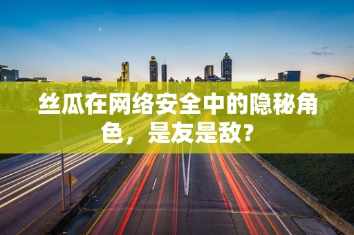 丝瓜在网络安全中的隐秘角色，是友是敌？