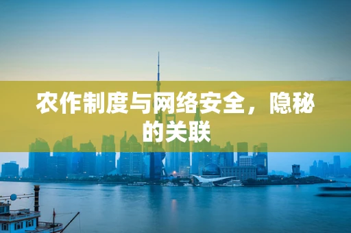 农作制度与网络安全，隐秘的关联