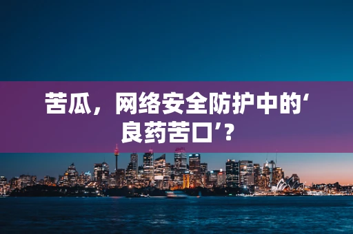 苦瓜，网络安全防护中的‘良药苦口’？