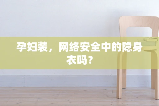 孕妇装，网络安全中的隐身衣吗？