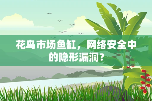 花鸟市场鱼缸，网络安全中的隐形漏洞？