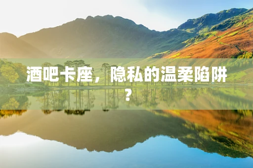 酒吧卡座，隐私的温柔陷阱？