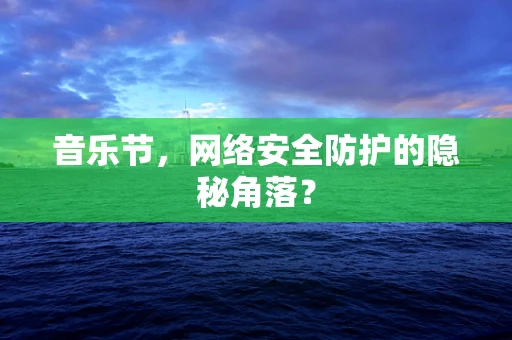 音乐节，网络安全防护的隐秘角落？