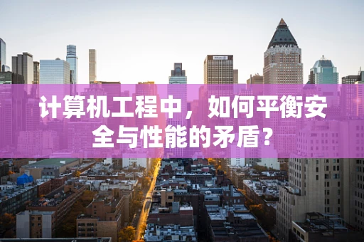 计算机工程中，如何平衡安全与性能的矛盾？
