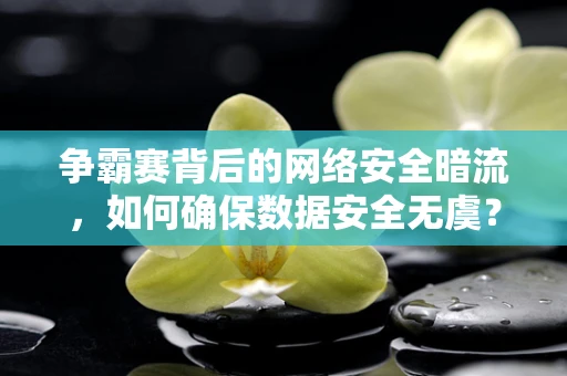 争霸赛背后的网络安全暗流，如何确保数据安全无虞？