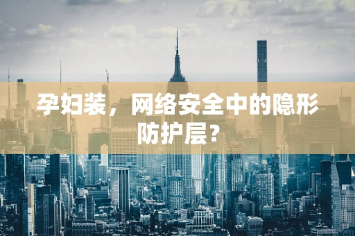 孕妇装，网络安全中的隐形防护层？