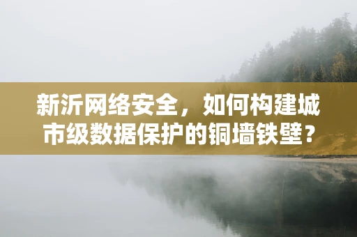 新沂网络安全，如何构建城市级数据保护的铜墙铁壁？