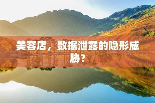 美容店，数据泄露的隐形威胁？