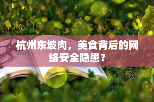 杭州东坡肉，美食背后的网络安全隐患？