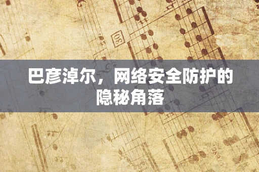 巴彦淖尔，网络安全防护的隐秘角落