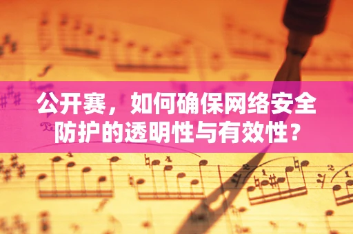 公开赛，如何确保网络安全防护的透明性与有效性？