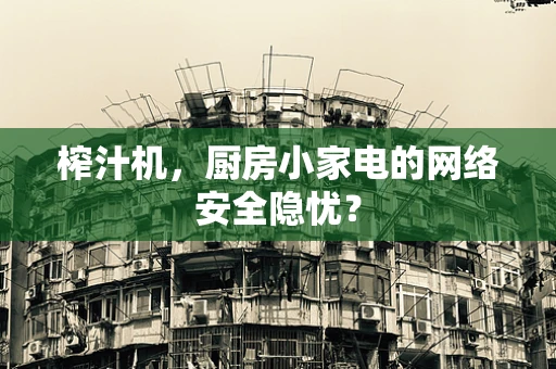 榨汁机，厨房小家电的网络安全隐忧？