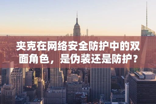 夹克在网络安全防护中的双面角色，是伪装还是防护？