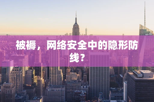 被褥，网络安全中的隐形防线？