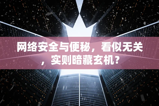 网络安全与便秘，看似无关，实则暗藏玄机？