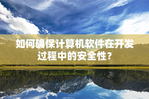 如何确保计算机软件在开发过程中的安全性？
