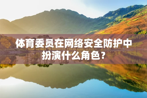体育委员在网络安全防护中扮演什么角色？