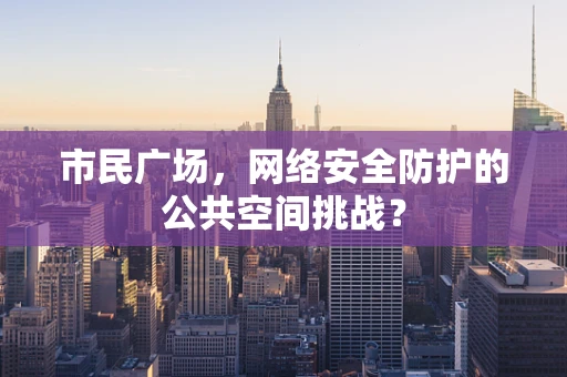 市民广场，网络安全防护的公共空间挑战？
