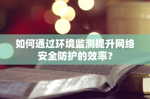 如何通过环境监测提升网络安全防护的效率？
