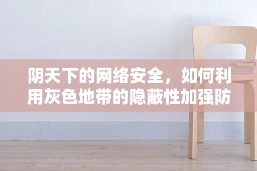 阴天下的网络安全，如何利用灰色地带的隐蔽性加强防御？