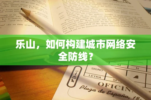 乐山，如何构建城市网络安全防线？