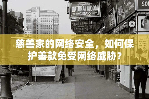 慈善家的网络安全，如何保护善款免受网络威胁？