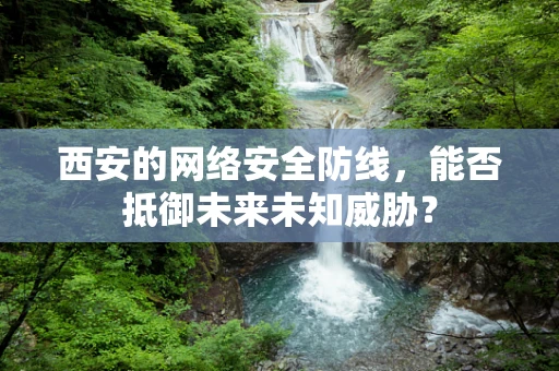 西安的网络安全防线，能否抵御未来未知威胁？