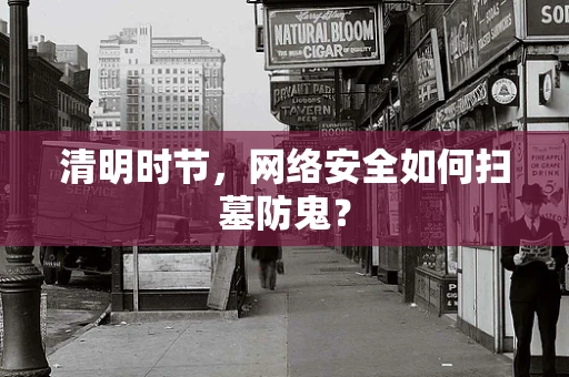 清明时节，网络安全如何扫墓防鬼？