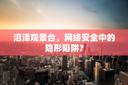 沼泽观景台，网络安全中的隐形陷阱？