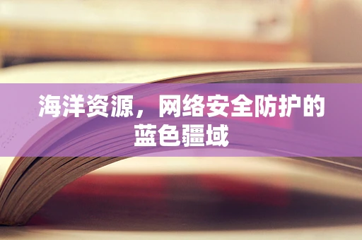 海洋资源，网络安全防护的蓝色疆域