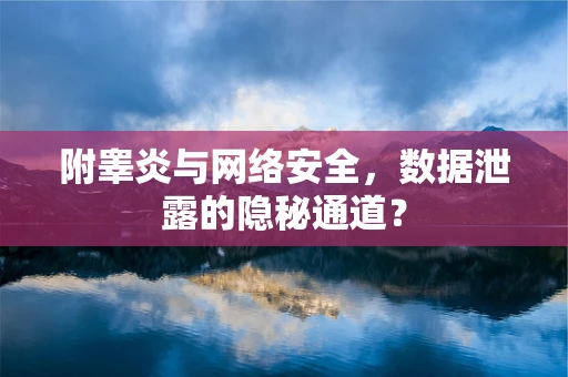 附睾炎与网络安全，数据泄露的隐秘通道？