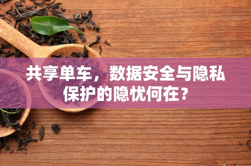 共享单车，数据安全与隐私保护的隐忧何在？